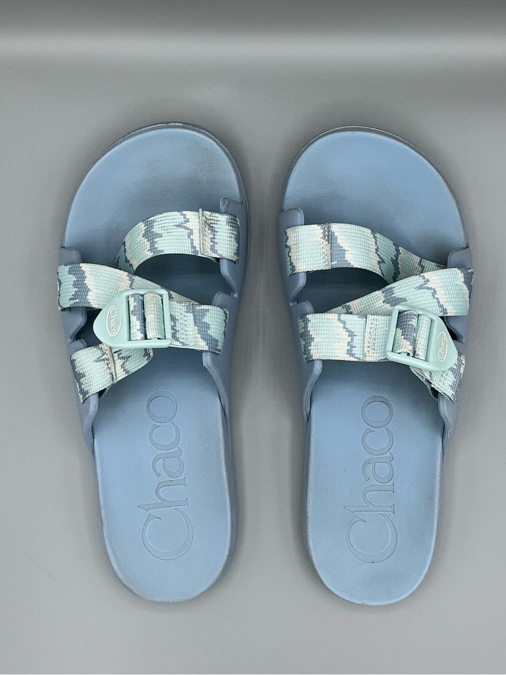 Chaco Chillos Slide Sandal in the "Tinge Sky Blue" Women’s Size 10
